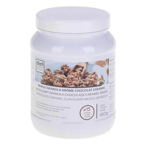 Müesli Chocolat Caramel hyperprotéiné POT 450G Dietisnack