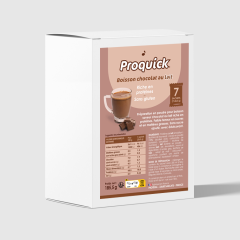 Proquick boisson chocolat au lait riche en protéines