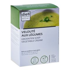 Préparation en poudre pour velouté aux légumes riche en protéines. Dietimeal