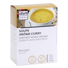 Soupe arôme curry riche en protéines 7 sachets