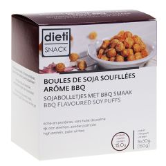 Boules de soja barbecue riches en protéines Dietisnack 5 sachets x 30 g