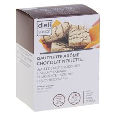 Gaufrette hyperprotéinée arôme chocolat noisette Dietisnack.