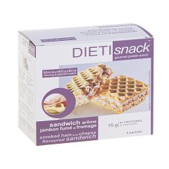 Sandwich arôme jambon fumé et fromage riche en protéines x 5 sachets Dietisnack