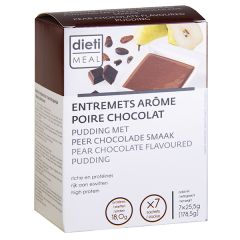 Entremets poire chocolat riche en protéines Dietimeal 7 sachets