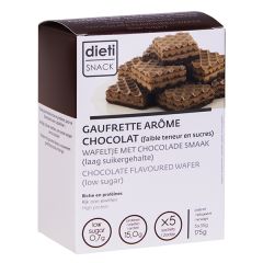 Gaufrette chocolat enrichie en protéines 