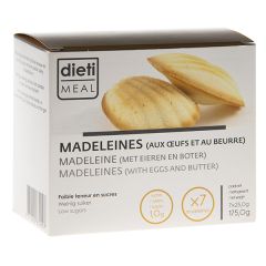 Madeleines aux oeufs sans sucres ajoutés pour régime diététique.