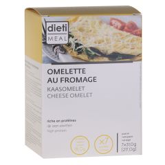 Préparation hyperprotéinée pour omelette au fromage Dietimeal. 7 sachets x 31 g