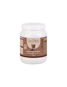 Proquick boisson arôme chocolat au lait riche en protéines. Pot 450 g